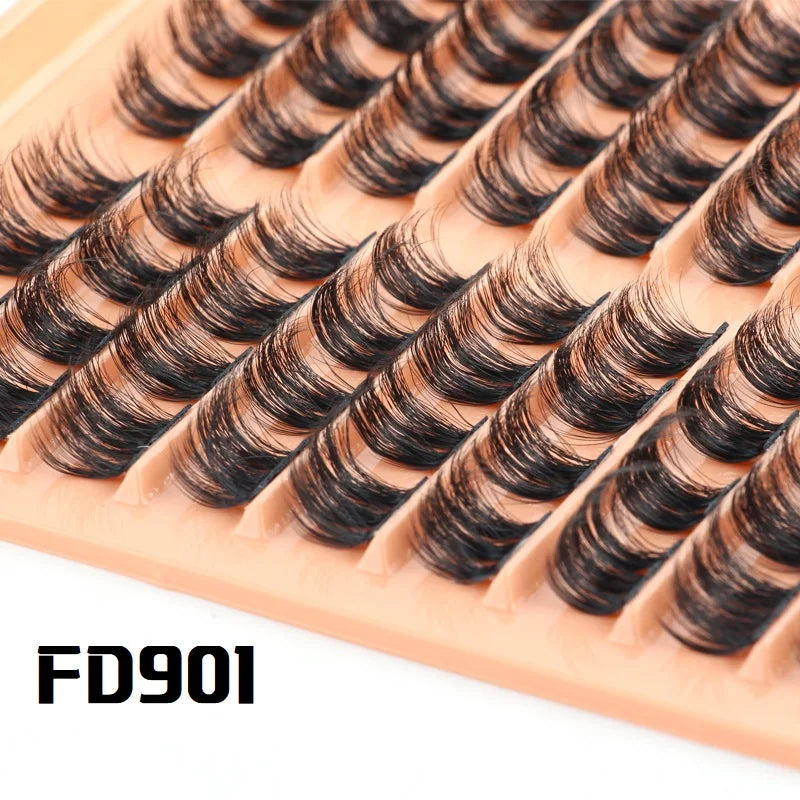 9 Rows 90 Bundles Eyelash Natural Russian Volume Extension Faux Cils Eyelashes Individual Cluster False Lashes Makeup Maquillage