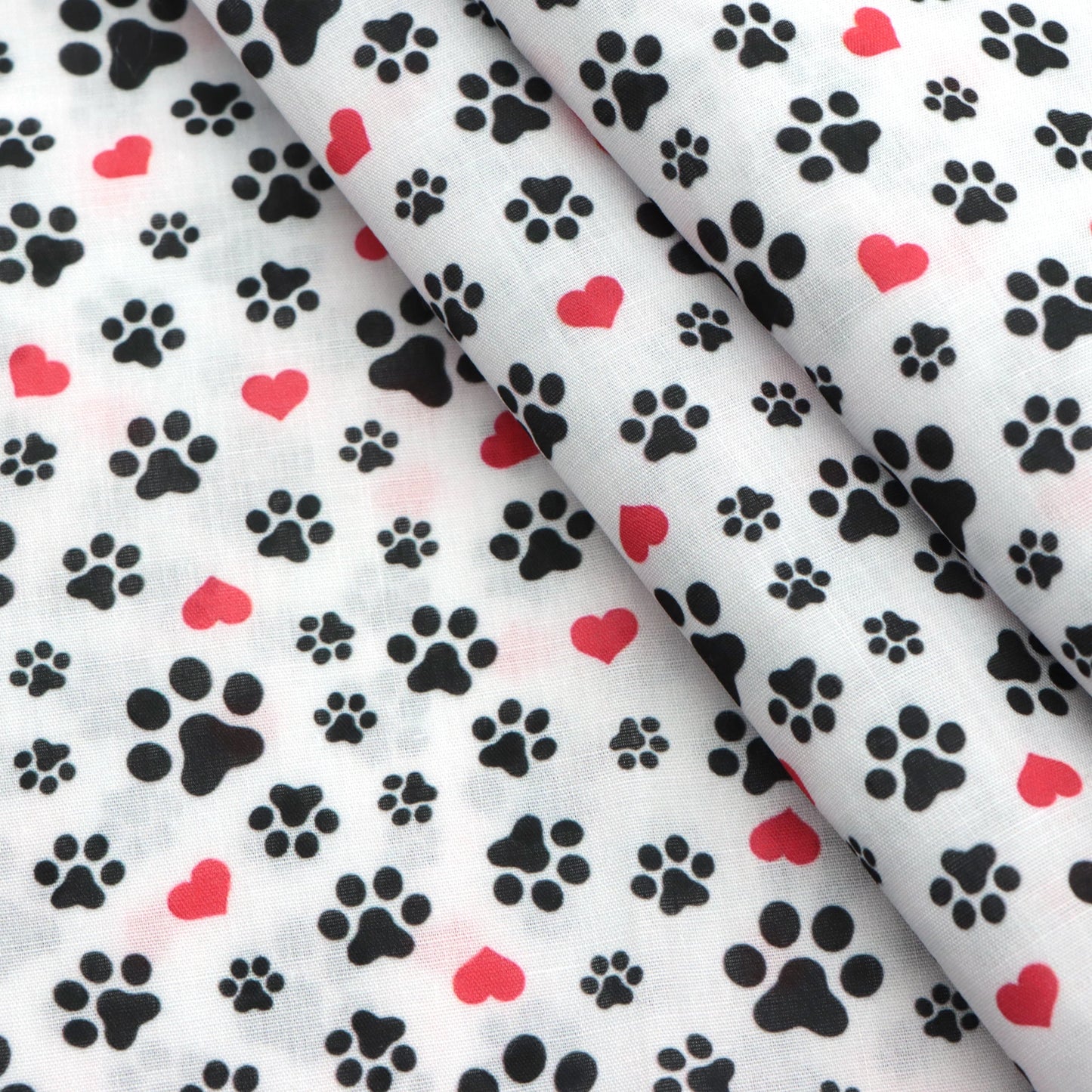 50*145cm Footprint Dog Paw Polyester 100% Cotton Fabric for Tissue Sewing Quilting Fabric Needlework Material DIY Handmade Craft