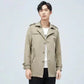 Fashion Men's woolen Coats Solid Color Single Breasted Lapel Long Coat Jacket Casual Overcoat Casual Trench Spring and Autumn