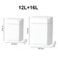 12L+16L Automatic Sensor Trash Can IPX4 Waterproof Bathroom Smart Trash Basket White Electric Toilet Wastebasket