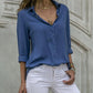 Women Casual Long Sleeve Chiffon Blouse Elegant Lapel Loose Shirt Spring Summer Solid Office Lady Tunics Streetwear Oversize Top
