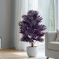1.8-5FT Artificial Plant Purple Palm Tree Tropical Fake Plants Plastic Palm Leafs Big Monstera Tree Branch For Home Garden Decor