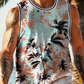 Summer Daily Casual Men's Tank Top Hawaiian Style Fish Print Men's Tank Top Seaside Party Men's Fashion Sleeveless T-shirt