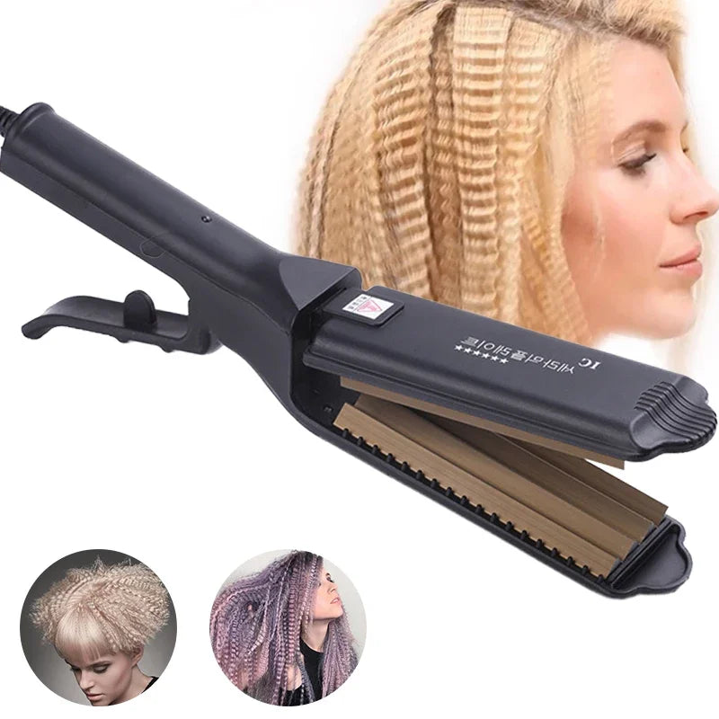 Ceramic Crimper Iron For Fluffy Hairstyle Curling Iron Corrugation Plate Crimper Hair Irons Anti Static Hair Crimping Iron