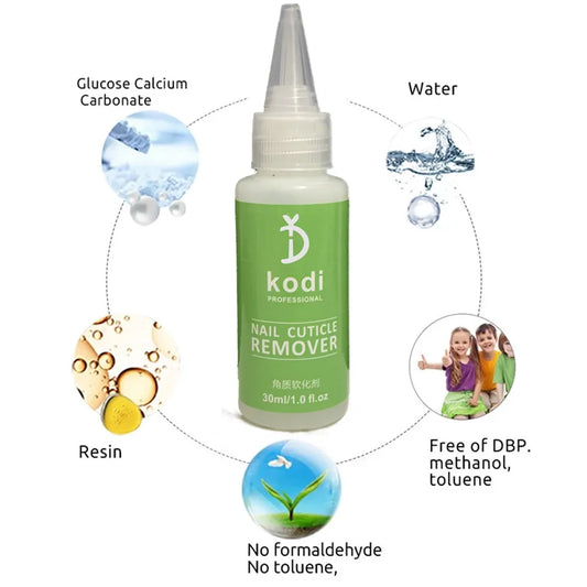 YD KODI PROFESSIONAL Nail Cuticle Remover Gel 30ml Manicure Gel Nail Art Tools for Exfoliant Soften Nails Dead Skin Eliminator