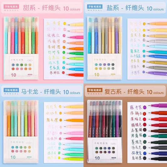 kawaii Aesthetic stationery items office supplies gel pen drawing pens Color markers highlighter Color pens for scrapbooking