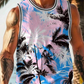 Summer Daily Casual Men's Tank Top Hawaiian Style Fish Print Men's Tank Top Seaside Party Men's Fashion Sleeveless T-shirt