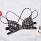 Women Flower Printed Bras Front Buckle Wireless Bralette Sexy Lingerie Comfort Push Up Floral Bras