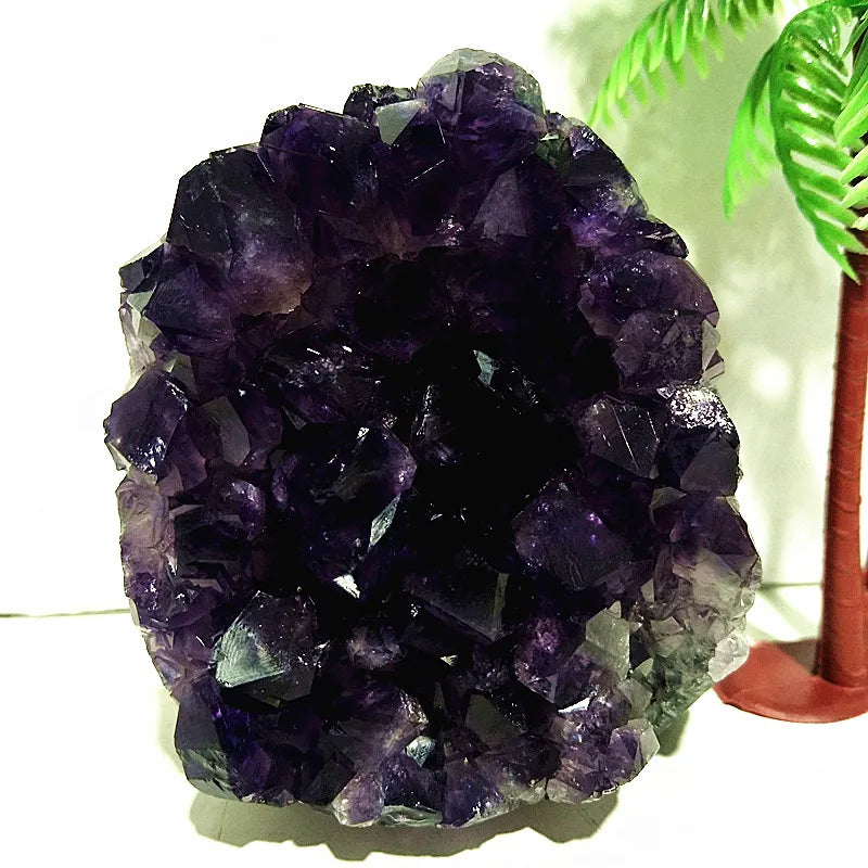 High Quality Uruguay Amethyst Stone Geode Quartz Crystal Cluster Home Room decoration display amethyste pierre naturelle Healing