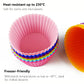 12Pcs Silicone Cup Cake Tool Bakeware Baking Mold Cupcake and Muffin for Cake Making Kitchen DIY