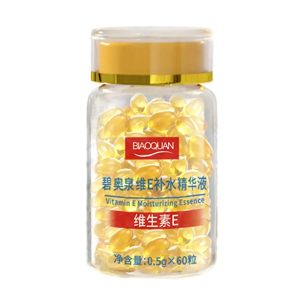 60pcs/bottle Vitamin E Soft Gel Capsules Serum Nutrition Moisturizing Whitening Freckle Face Care Serum Removal Spot Acne