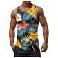 Men Vest Casual Comfortable Soft Breathable Fashion Printed Beach Tank Top Compression Hawaiian Vacation Pullover Plus Size