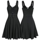 Women Plus Size Cool Solid Bandage Irregular Hem Sleeveless Camisole Mini Dress Elegant Women'S Dresses For Party Vestidos Femin