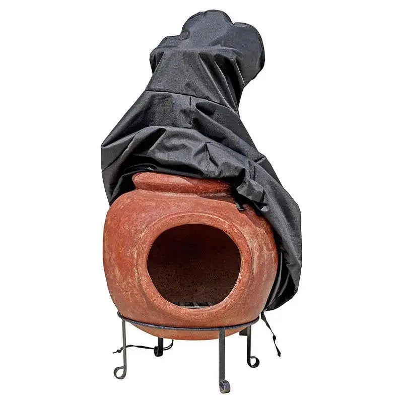 Fire Pit Cover 210D Waterproof Wood Burning Fire Stove Cover Outside Fireplace Covers With Drawstring Closure Dustproof