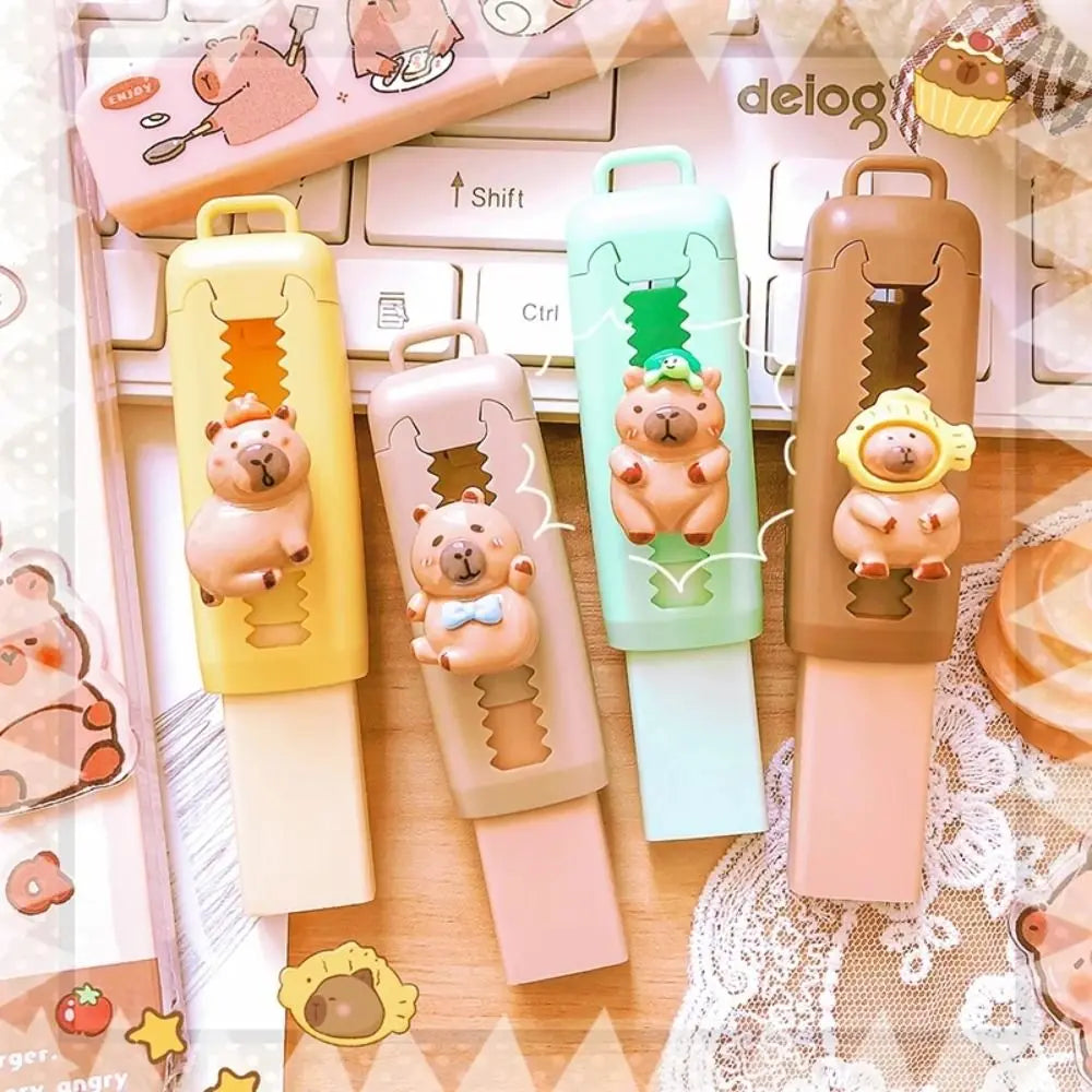 Kawaii Stationery Aesthetic stationery Office supplies school items Gift for kids Eraser Cute Capybara Eraser funny Rubber