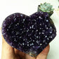 High Quality Uruguay Amethyst Geode Crystal Heart Natural Stone Quartz Cluster Room Decor Display Amethyste Pierre Naturelle