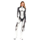 Zawaland Animal wolf 3D Print Petsuit with Tail Cosplay Costume Crotch Zip Jumpsuit Funny Halloween Carnival Disguise Bodysuit