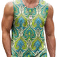 Mens Retro Ethnic Graphic Tank Tops Summer Casual Crew Neck 3D Printed Sleeveless Vest Fashion Breathable Sports Tees Tops