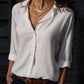 Women Casual Long Sleeve Chiffon Blouse Elegant Lapel Loose Shirt Spring Summer Solid Office Lady Tunics Streetwear Oversize Top