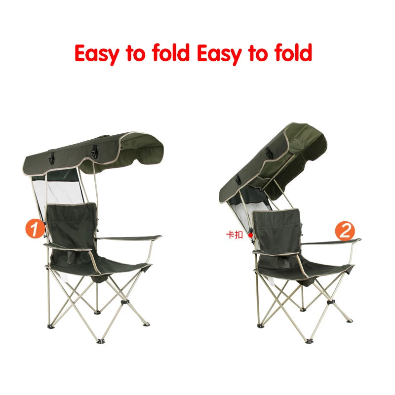 Fishing Chair Camping Chair Backrest Strap Fluffy Shade Fishing Chair Outdoor Multifunctional Strong Load-Bearing 낚시의자 Beach