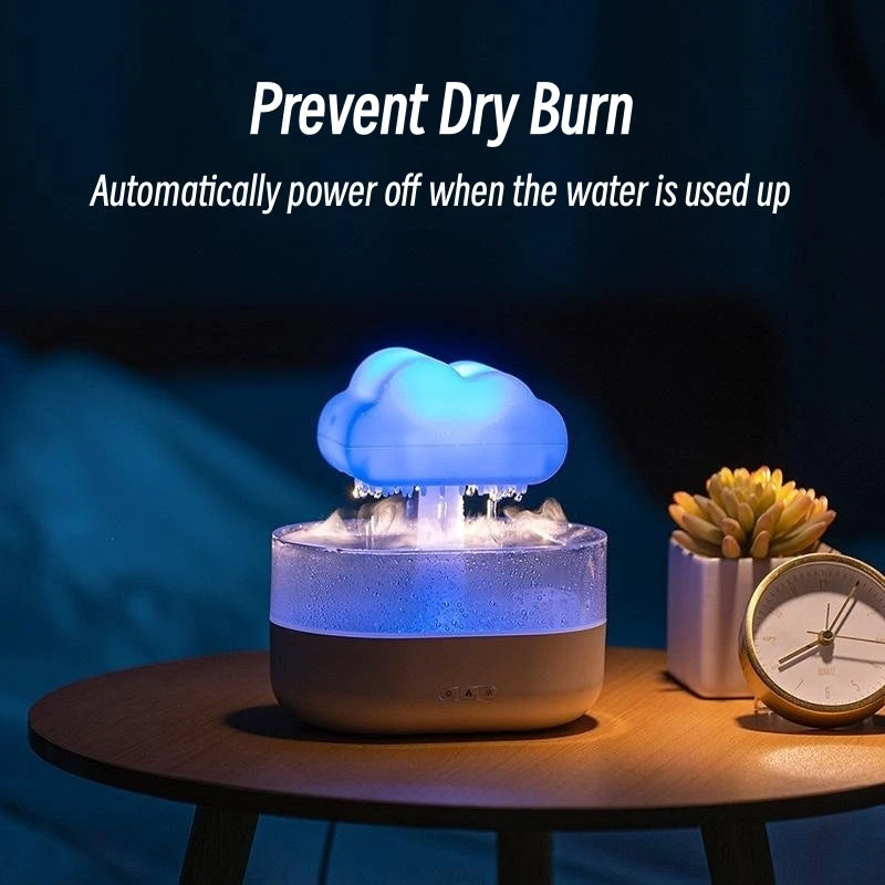 2024 Rain Cloud Night Light Humidifier With Raining Water Drop Sound And 7 Color Led Light Essential Oil Diffuser Aromatherapy