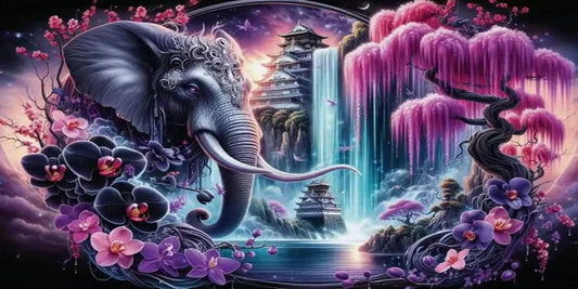 Woman and Dragon Large Size Diy Diamonds Painting Wild Animals Elephant Full Drill Mosaic Embroidery Elf Pictures 200x100cm