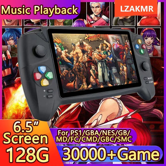 2024 NEW Experience Classic RS08 Retro Arcade 30000+Games Console 6.5" Screen 10 Simulations Video Handheld Game 128G Game Card