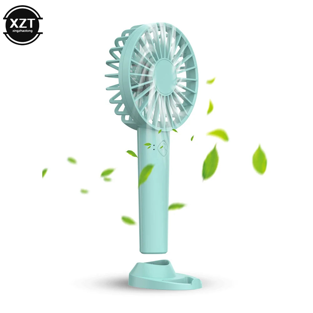 2023 USB Mini Strong Wind Handheld Fan USB Rechargeable Mini Desktop Air Cooler Outdoor Fan Cooling Travel Hand Fans For Outdoor