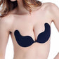 Invisible Push Up Bra for Women Backless Strapless Bra Seamless Front Closure Bralette Underwear Silicone Self-Adhesive Bra Pad