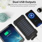 30000mAh Solar Power Bank Solar Panel Powerbank Waterproof USB Battery Charging LED External Charger For iPhone Samsung Phone