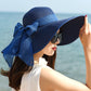 Women Summer Beach Travel Straw Hat Korean Seaside Big Hat Brim Sunblock Sunshade Holiday Foldable Fashion Big Cool Hat