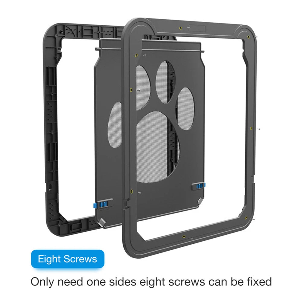 Cat Dog Pet Gate Self Closing Flap Door Lockable Magnetic Screen Outdoor Functional Door Anti Bite Puppy Cat Screen Window Door