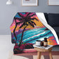 Glamorous Tropical Paradis Ultra-Soft Micro Fleece Blanket Trendy Portable Living Room Multi Style