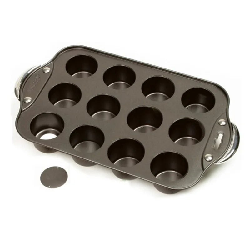 12Cups Non-stick Round Shaped Cheesecake Cup Mini Cake Baking  Pan Removable Bottom Baking Cake Tray Muffin Mold
