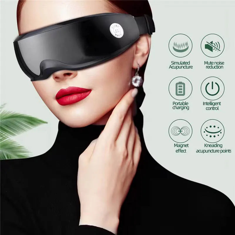 Wireless Smart Eye Massager Vibration Magnetic Relieves Fatigue Dark Circles Acupuncture Massage Relax Eye Care Device