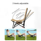 camping Folding Moon Chair Outdoor Portable Foldable Chair with Side Pocket Ultra-Light Chaise Lounge Chair for camping fishing