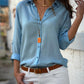 Women Casual Long Sleeve Chiffon Blouse Elegant Lapel Loose Shirt Spring Summer Solid Office Lady Tunics Streetwear Oversize Top