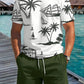 2 Piece Summer Casual Everyday Men's Short Sleeve Shorts Set Hawaiian Print Men's T-shirt Outdoor Sports Men's Beach Shorts