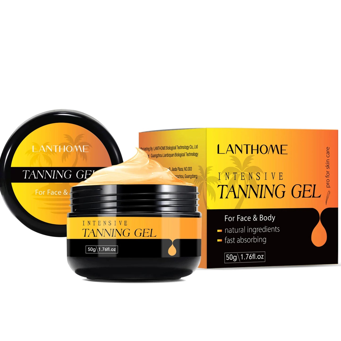 50g Natural Tanning Cream Gel Self Tanning Bronzer for Face and Body Sunless Self Tanning Lotion For Men and Women