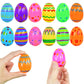 12Pcs Colorful Print Fillable Plastic Easter Eggs DIY Candy Gift Boxes Children's Toys Baby Shower Kids Favors Easter Empty Eggs