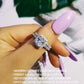 2023 New silver color bride Cushion Cut Finger Ring Sets For Women Jewelry Pure Wedding Engagement Rings Personalized R4211