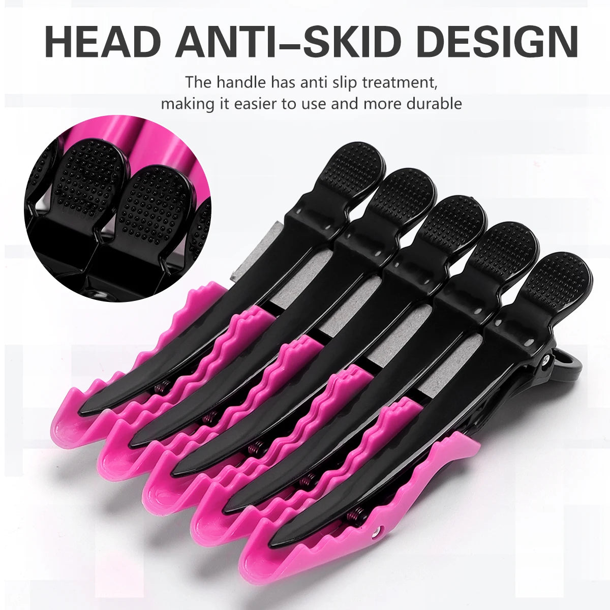 30pcs/Box Barber Hair Clips Hairdressing Clamps Claw Hair Sectioning BlackPink Clip For Salon Hairstyling Hairdresser Tool