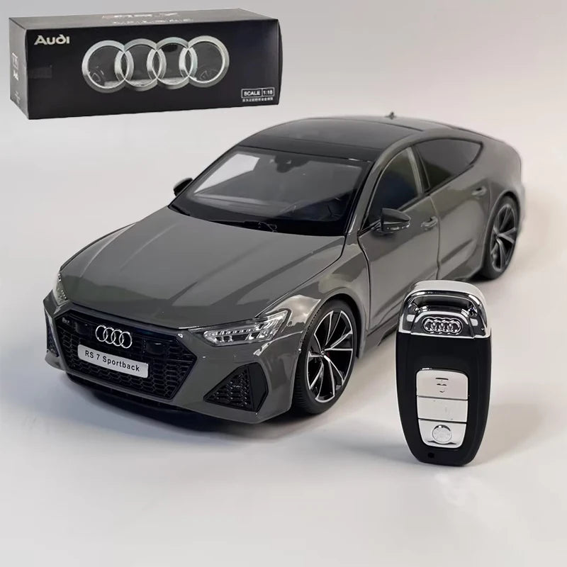 1:18 AUDI RS7 Sportback Four Door Coupe Remote Control Alloy Diecast Model Car Hobby Collecting Decorative Gifts Boyfriend Box