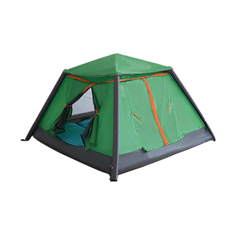 New Large Space 3-4 People Outdoor Camping Inflatable Tent Instant Opening No Need To Build Waterproof Air Tent