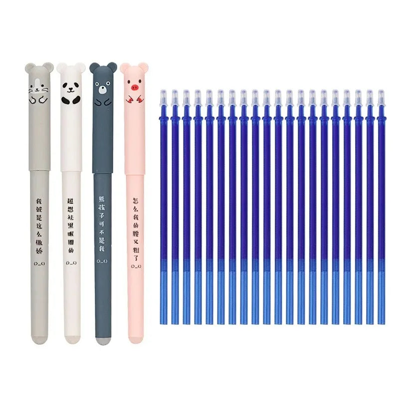 26pcs Erasable Gel Pen Set Back to School Pens For Writing Kawaii School Supplies Stationery Cheap Items with Free Shipping