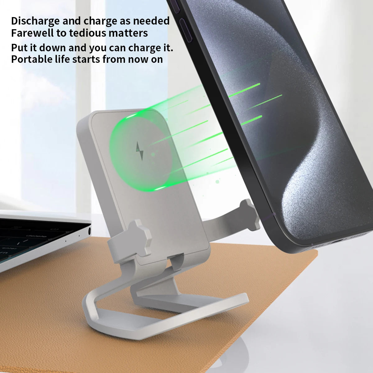 Wireless Charger 15W Suitable for iPhone Wireless Fast Charging Horizontal Vertical Dual-Purpose Phone Holder Desktop base