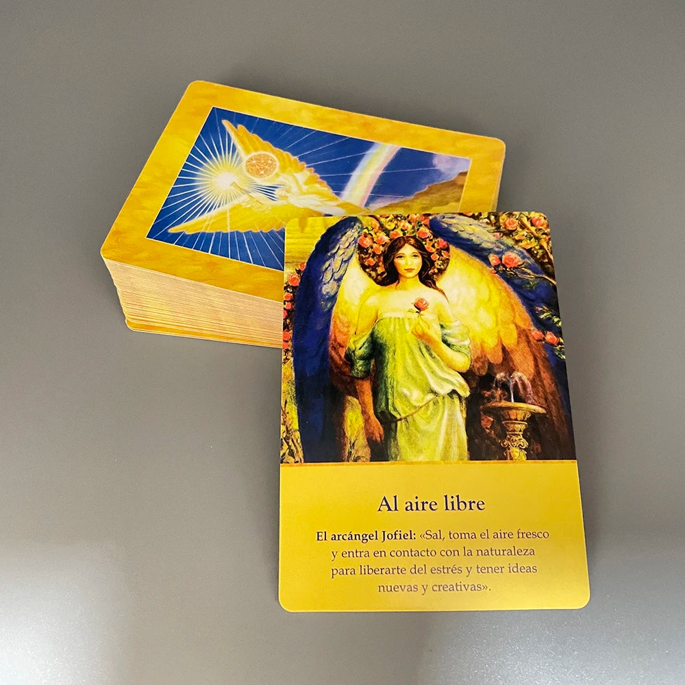 Archangel Tarot Oracle Cards in Spanish Version Fate Tips Angels Oraculos Board Games Deck Witchcraft Fairy E-guidebook