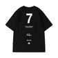 High Street Seven Letter Printed T Shirt For Men Summer Crewneck Short Sleeve Tee Shirt Homme Hip Hop Y2K Oversized T-shirt