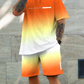 2 Piece Summer Casual Everyday Men's Short Sleeve Shorts Set Hawaiian Print Men's T-shirt Outdoor Sports Men's Beach Shorts
