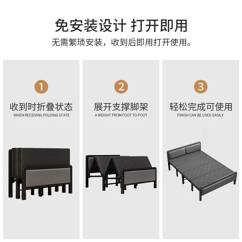 Adults Cheap Metal Bed Nordic Space Saving Children Loft Garden Bed Frame Day Living Room Cama Plegable Furnitures For Bedroom